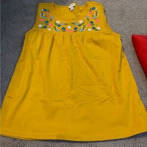 J. Crew Yellow Sleeveless Scoop Neck tank size small
